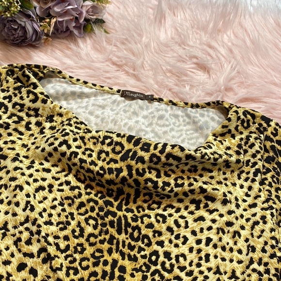 J. McLaughlin Catalina Leopard Print Cowl Neck Top sz S - Picture 5 of 10